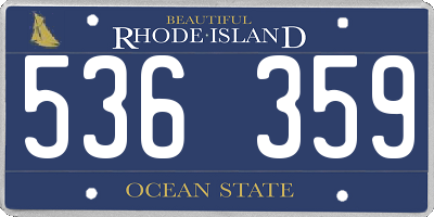 RI license plate 536359