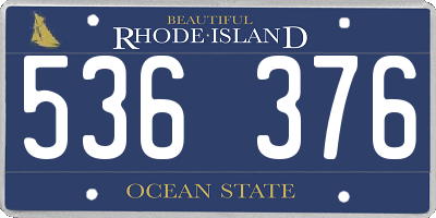 RI license plate 536376