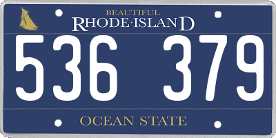 RI license plate 536379