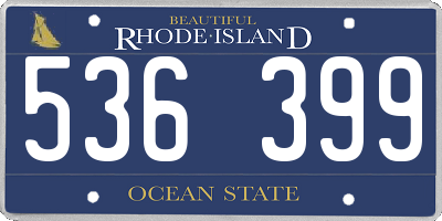 RI license plate 536399