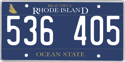 RI license plate 536405