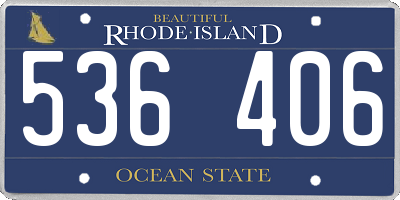 RI license plate 536406