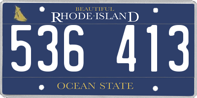 RI license plate 536413