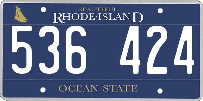 RI license plate 536424