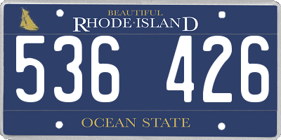 RI license plate 536426