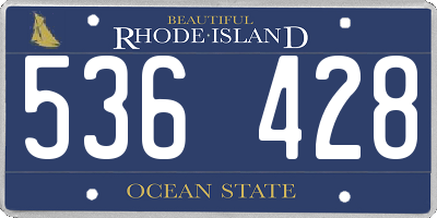 RI license plate 536428