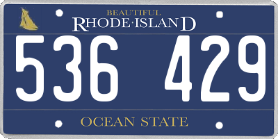 RI license plate 536429