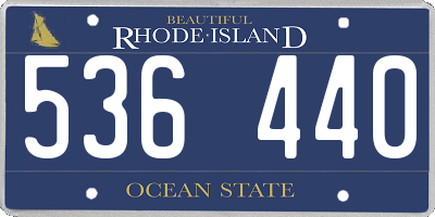 RI license plate 536440