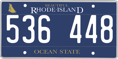 RI license plate 536448