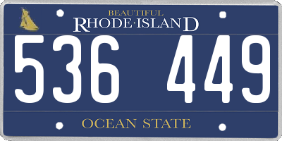 RI license plate 536449