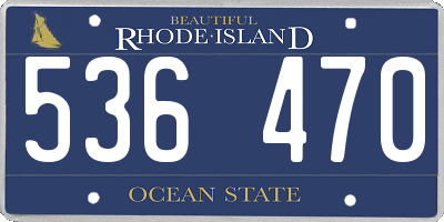 RI license plate 536470