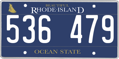RI license plate 536479