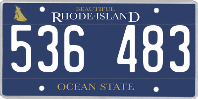 RI license plate 536483