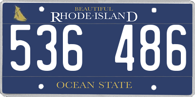 RI license plate 536486