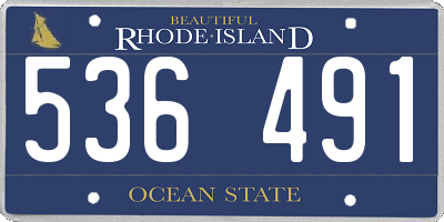 RI license plate 536491