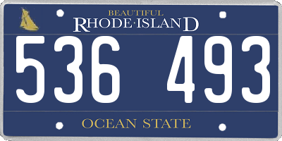 RI license plate 536493