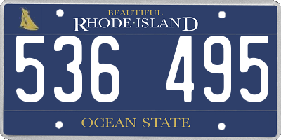 RI license plate 536495