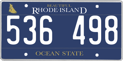 RI license plate 536498