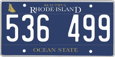 RI license plate 536499