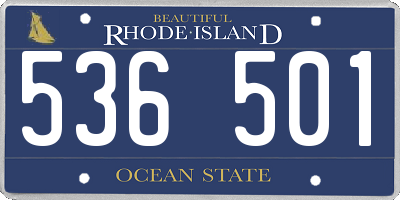 RI license plate 536501