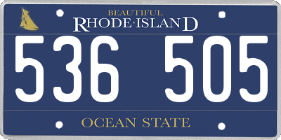 RI license plate 536505