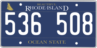 RI license plate 536508