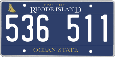 RI license plate 536511