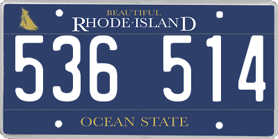 RI license plate 536514
