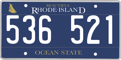 RI license plate 536521