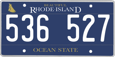 RI license plate 536527