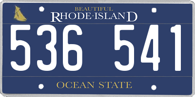 RI license plate 536541