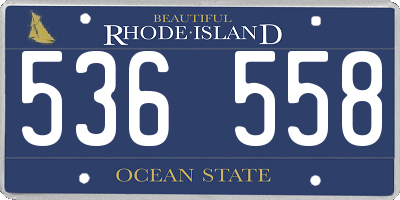 RI license plate 536558
