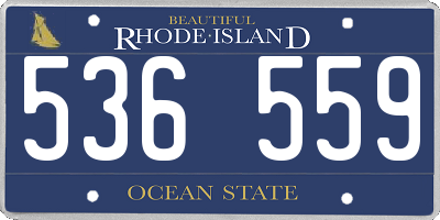 RI license plate 536559