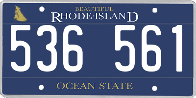 RI license plate 536561