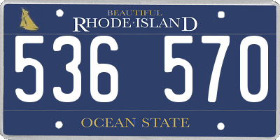 RI license plate 536570