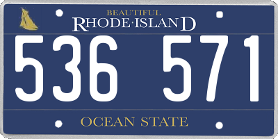RI license plate 536571