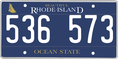 RI license plate 536573