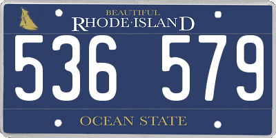 RI license plate 536579