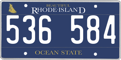 RI license plate 536584