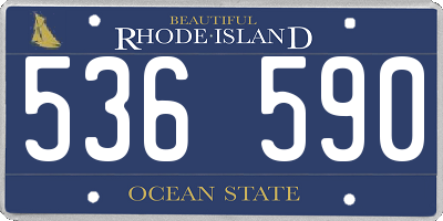 RI license plate 536590