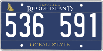RI license plate 536591