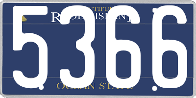 RI license plate 5366