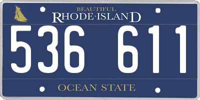RI license plate 536611