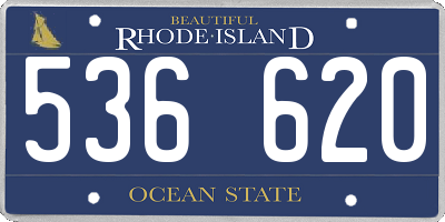 RI license plate 536620