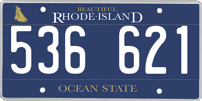 RI license plate 536621