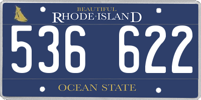 RI license plate 536622