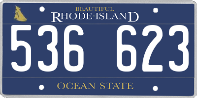 RI license plate 536623