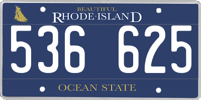 RI license plate 536625