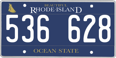 RI license plate 536628