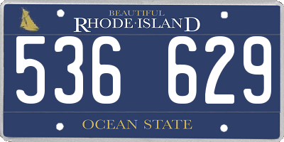 RI license plate 536629
